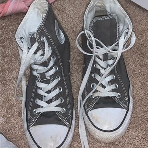 Grey hightop converse